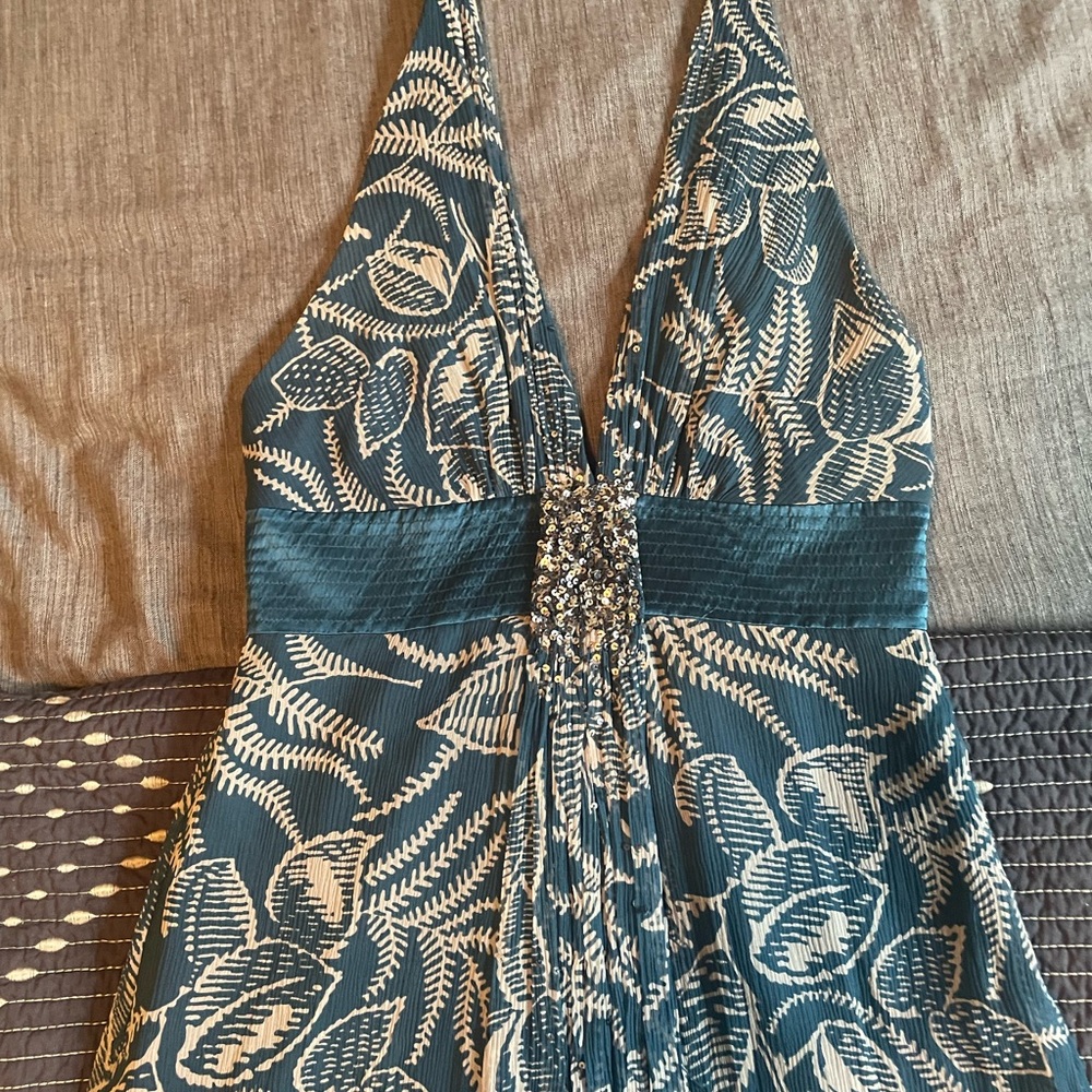 BCBG silk halter dress